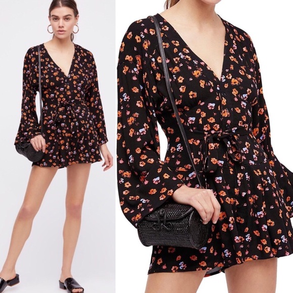 NWOT Preview FREE PEOPLE L’Amour Floral Romper - Picture 3 of 5